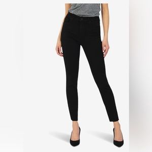 Kut From the Kloth Donna Hi-rise ankle skinny in black denim, size 10. Pristine!